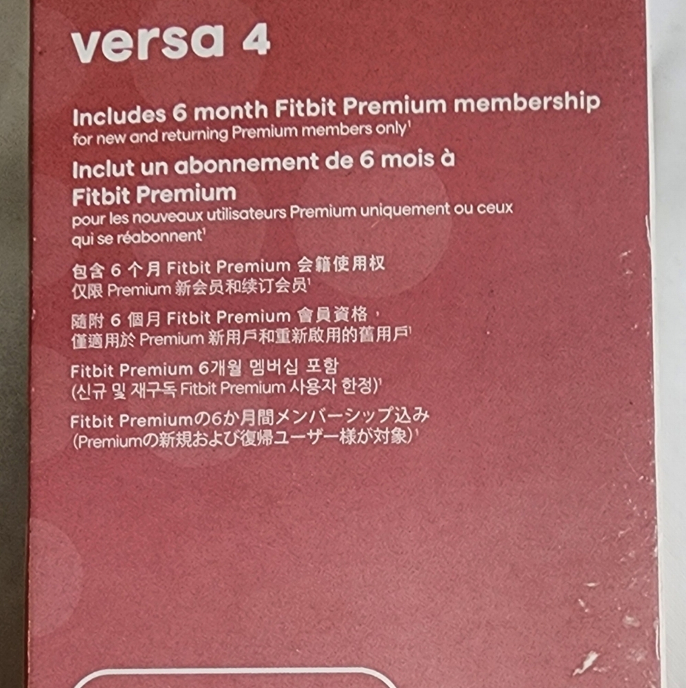 Fitbit Versa 4 Fitness Smart Watch - open box.